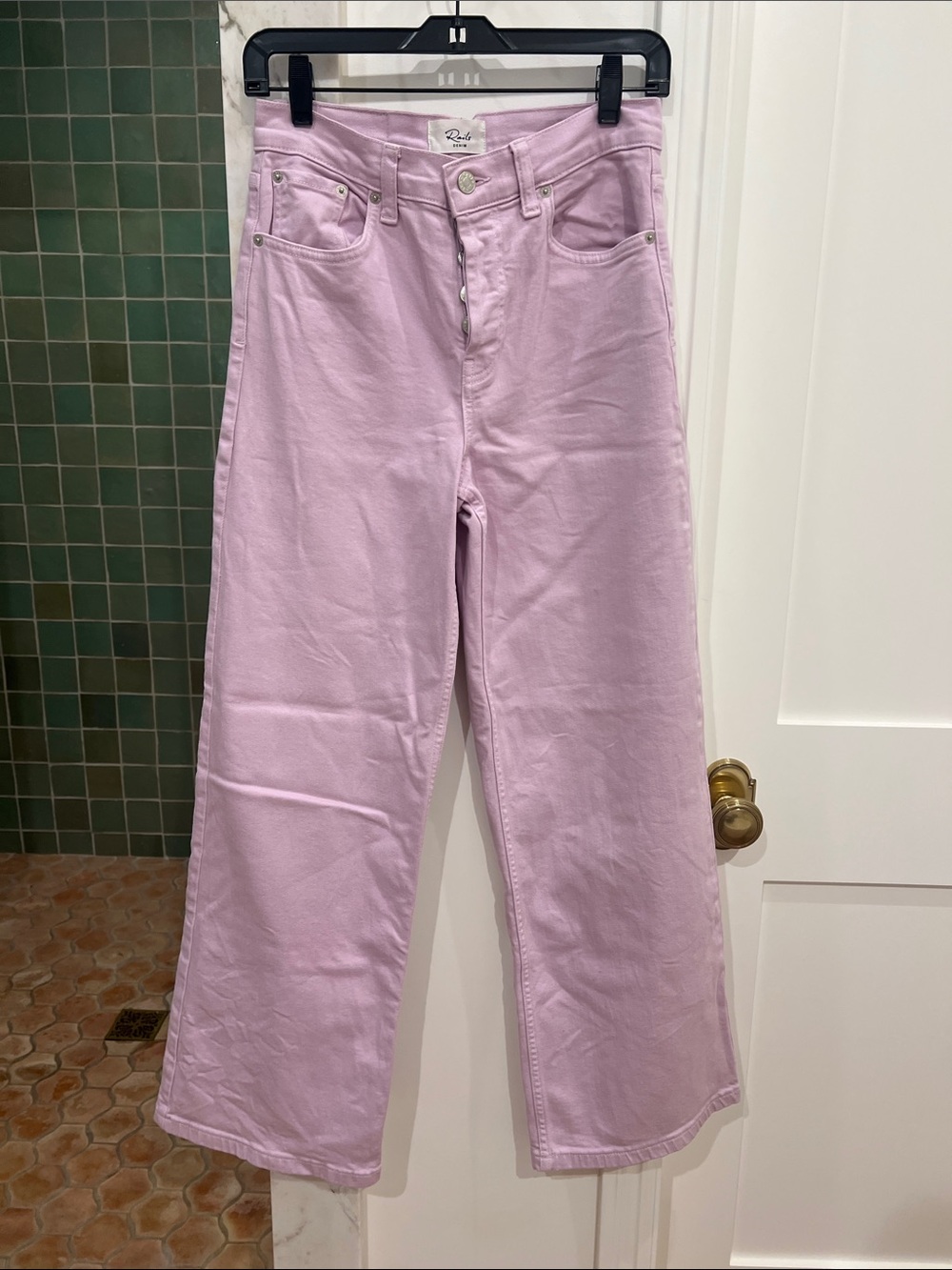 RAILS The Getty High-Rise Wide-Leg Jeans - Lavender